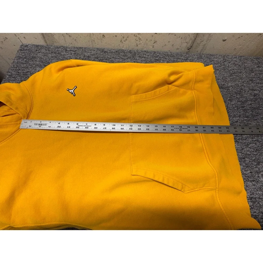 Jordan Jumpman Pullover Hoodie Yellow Mens Large Embroidered Logo Fleece